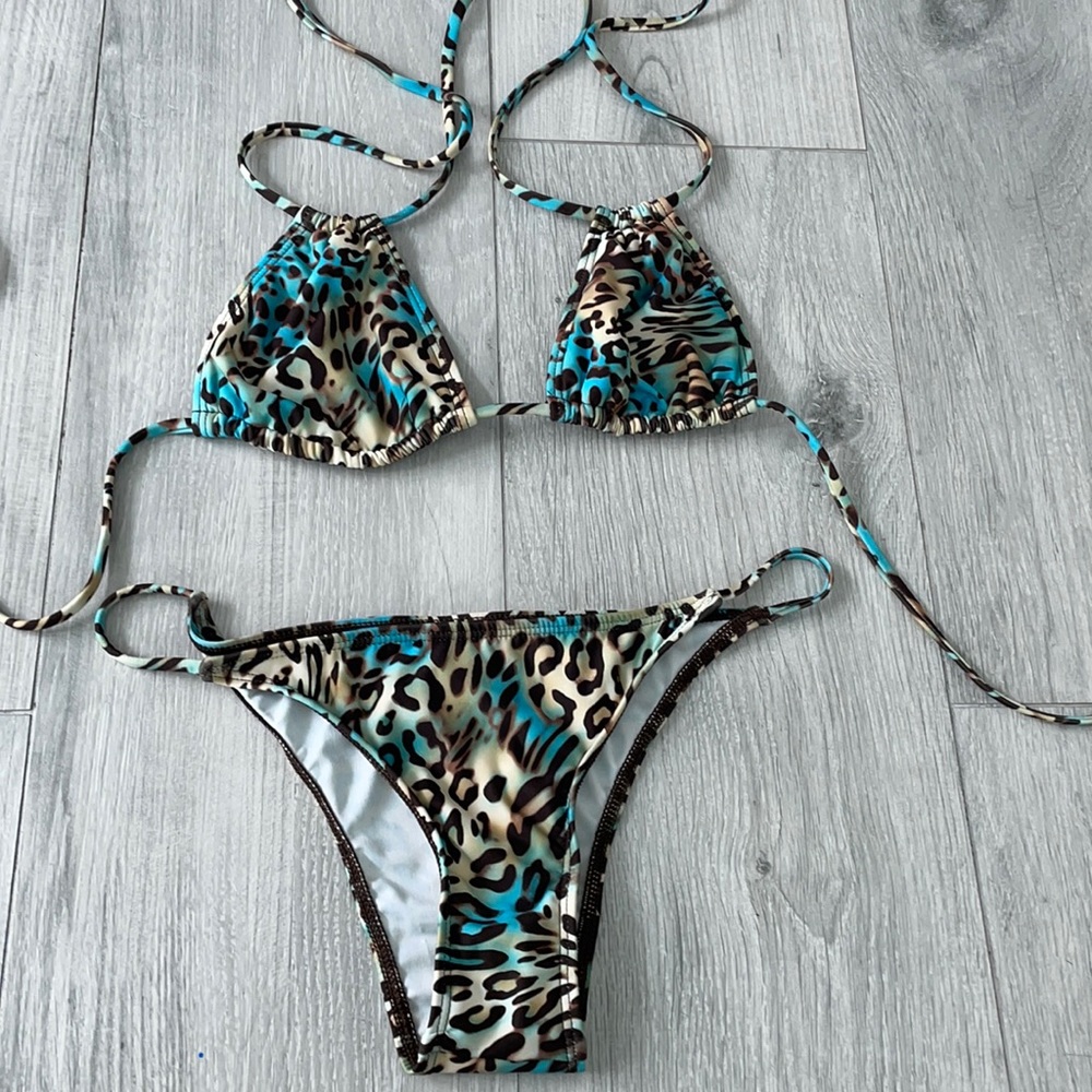 Never been worn animal print bikini